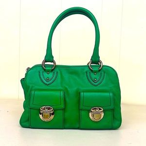 Marc Jacobs Kelly Green Genuine Leather Handbag/ShoulderBag/Purse Preowned